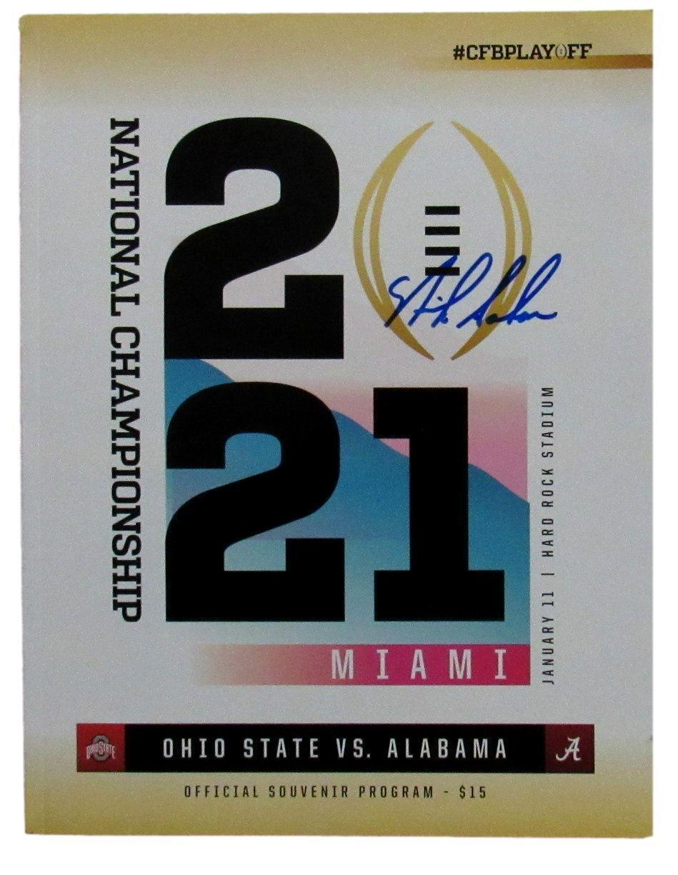 Nick Saban Alabama Signed/Auto 2021 National Championship Program Beckett 167419