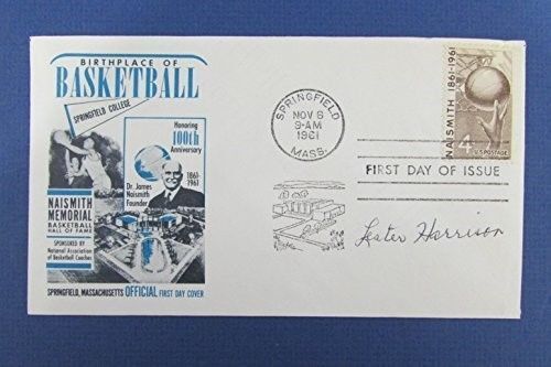 Les Harrison Autographed/Signed 1961 Naismith HOF FDC First Day Cover 126738