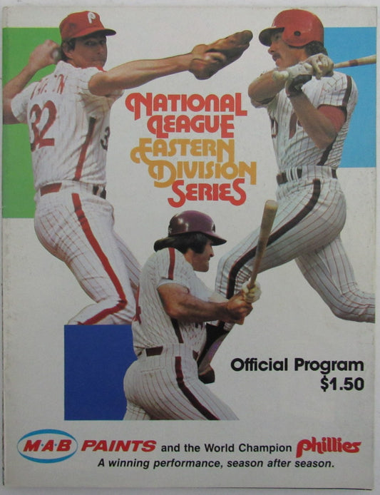 1981 National League East Division Series Phillies vs. Expos Game Program 175618