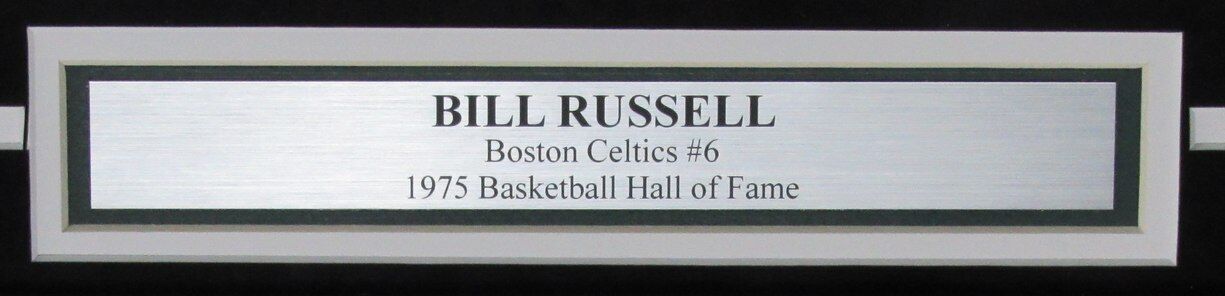 Bill Russell HOF Autographed 16x20 B/W Photo Boston Celtics Framed JSA