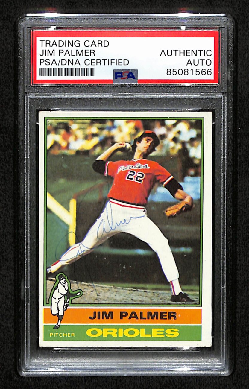 Jim Palmer HOF Signed 1976 Topps Card #450 Baltimore Orioles PSA/DNA 184584