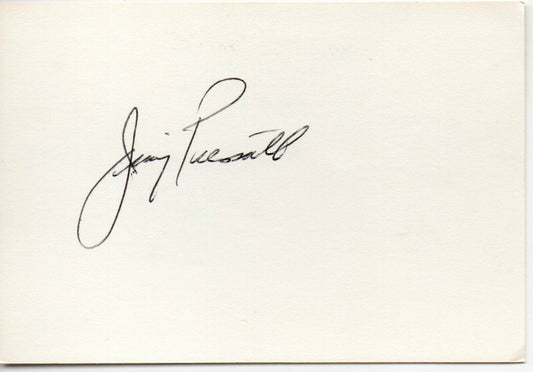 Jimmy Piersall d.2017 Boston Red Sox/Indians Signed 3x5 Index Card 145383