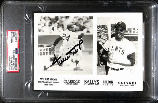Willie Mays HOF Signed/Autographed 5x7 Promo Photo Giants PSA/DNA 193447