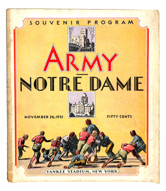 11/26/1932 Army vs. Notre Dame College Program 185775