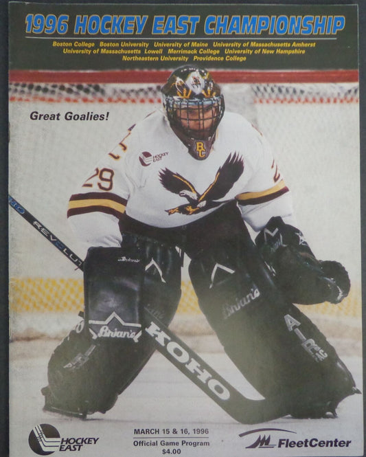 1996 ECAC Division 1 Tournament College Hockey Games Program 178070