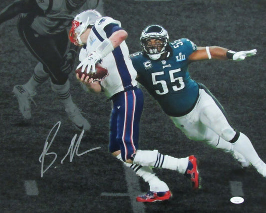 Brandon Graham Autographed 16x20 Photo Super Bowl Tom Brady Sack  Eagles JSA