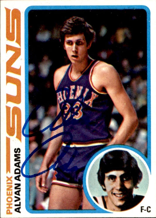 Alvan Adams Autographed 1978-79 TOPPS Basketball Card #77 Suns 182994