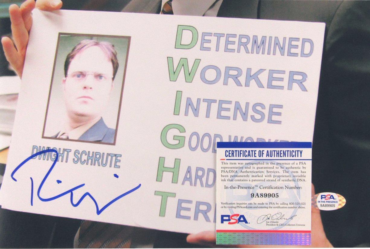 Rainn Wilson Signed 11x14 The Office Dwight Schrute Photo PSA/DNA ITP 160411