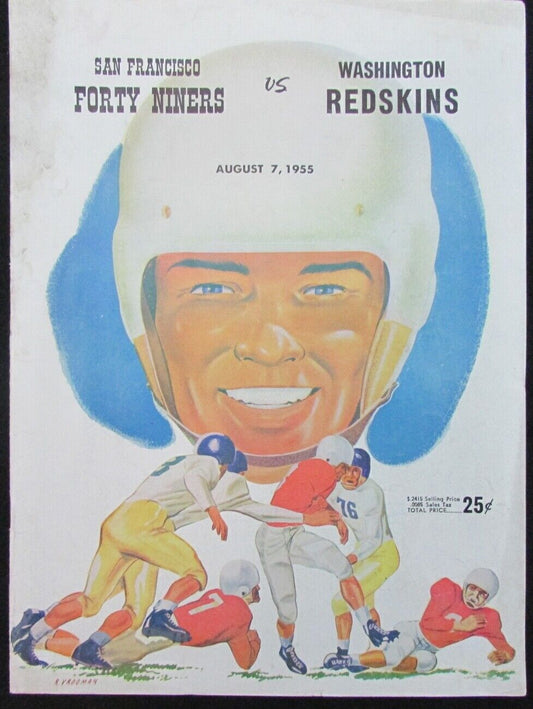 1955 San Francisco 49ers vs. Washington Redskins Football Program 8/7/55 157047