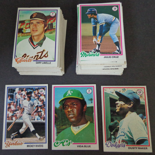 Lot of (70) 1978 TOPPS Baseball Cards Vida Blue Dusty Baker 181966