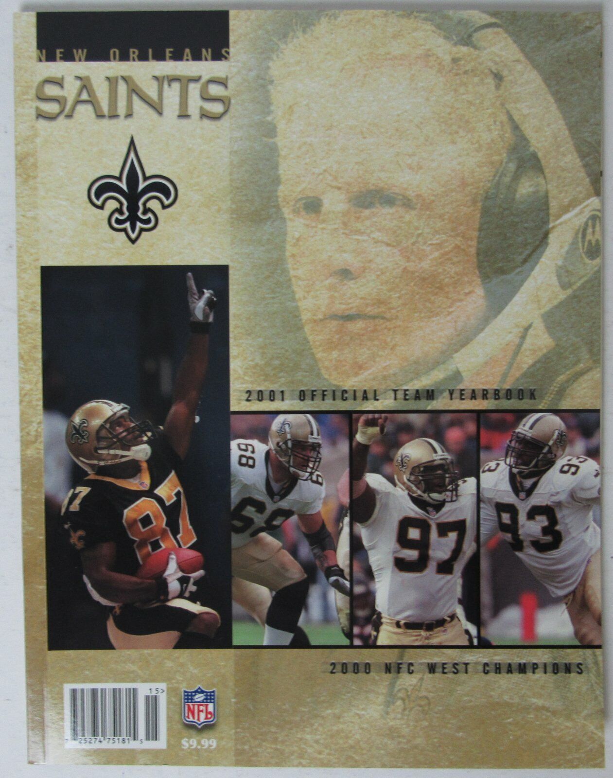 2001 New Orleans Saints Official Team Yearbook 145070