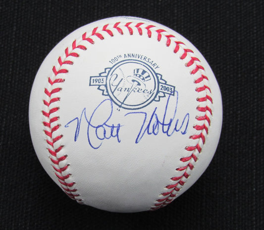 Matt Nokes Signed/Auto Yankees 100th OML Baseball MAB 187068