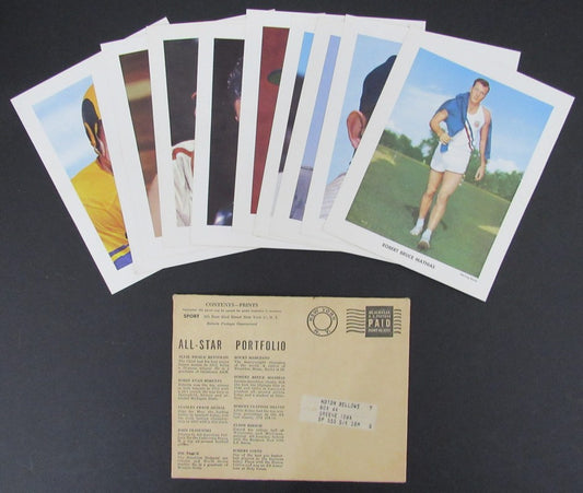 Lot of (10) 1953 Sport All Star Portfolio 5.5x7 Photos with Envelope 181453