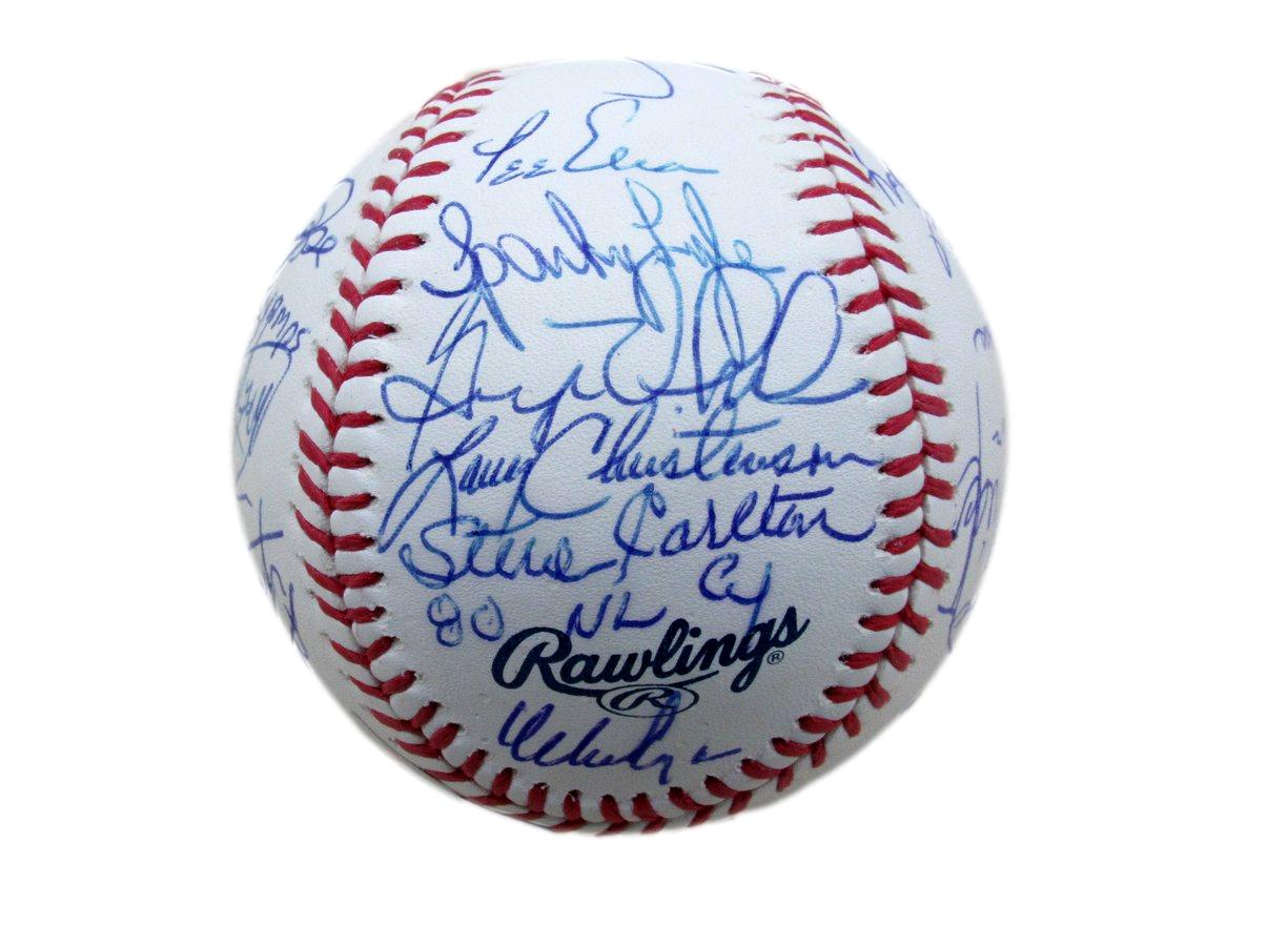 1980 Phillies Multi-signed by 24 OML Baseball Schmidt Carlton Fanatics 184029