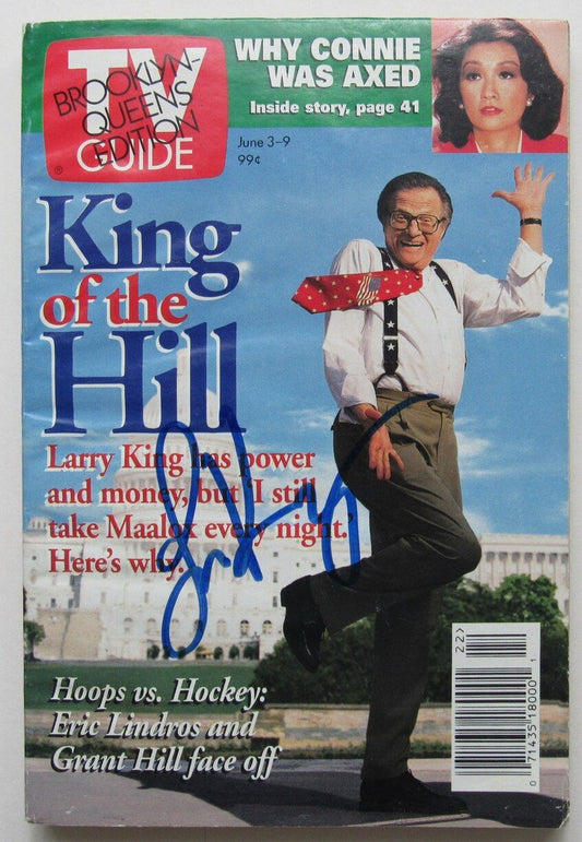 Larry King Autographed June 3-9, 1995 TV Guide Magazine