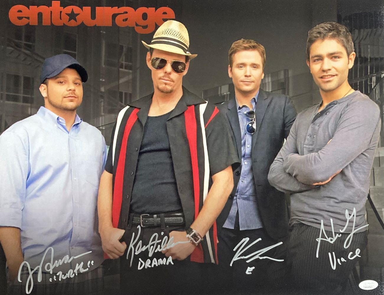 Entourage Cast Signed 16x20 Entourage Photo Adrien Grenier & Others JSA ITP 4996