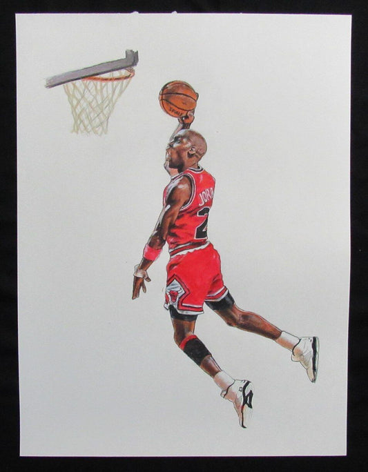 Michael Jordan Original mixed media Painting  18x24 Hand Painted  176225