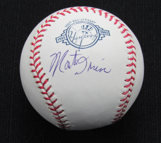 Monte Irvin Signed/Auto Yankees 100th OML Baseball JSA  186901