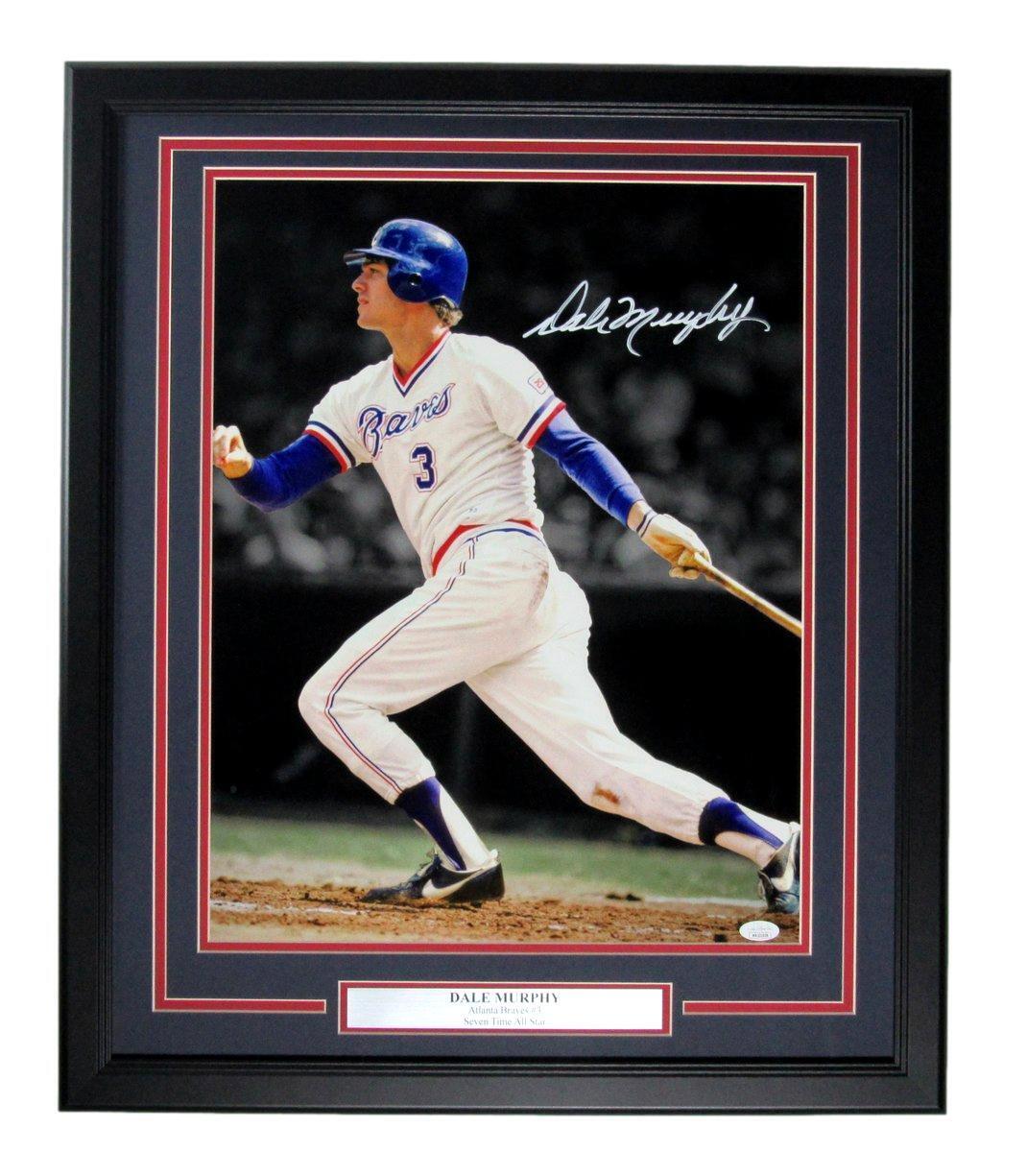 Dale Murphy Autographed 16x20 Photo Framed Atlanta Braves JSA