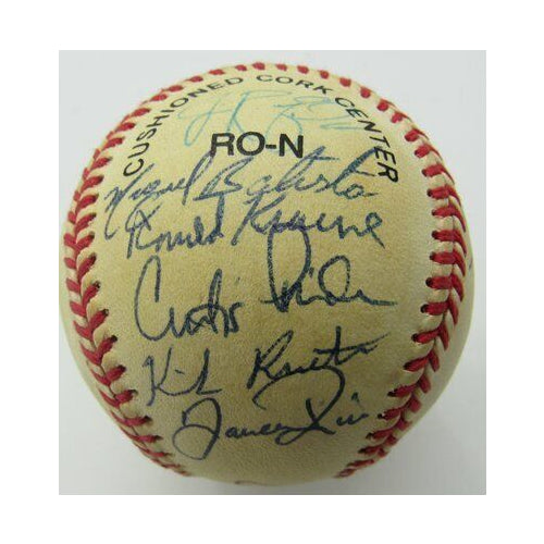 Montreal Expos Team Signed ONL Baseball inc. Torborg, Floyd, Pride PASS 158921