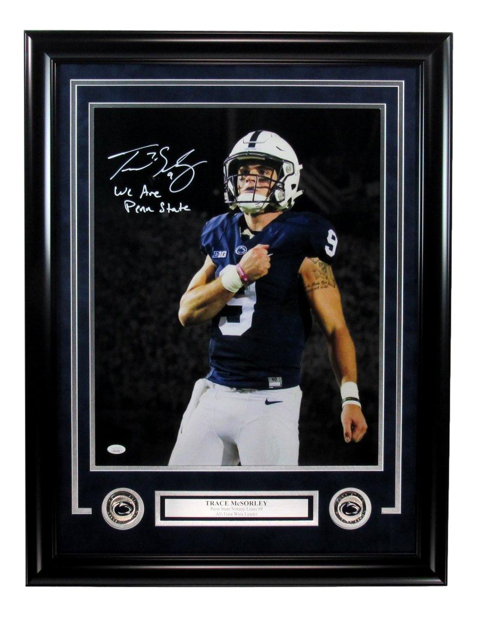 Trace McSorley Signed/Inscribed 16x20 Photo Penn State Framed JSA 190934