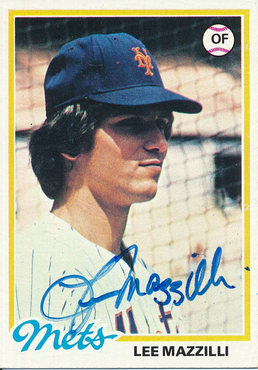 Lee Mazzilli Autographed 1978 TOPPS Card #147 New York Mets 183041