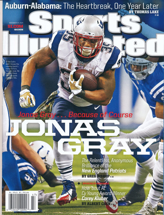 Nov 24, 2014 Jonas Gray Patriots Sports Illustrated Magazine NO LABEL 182337