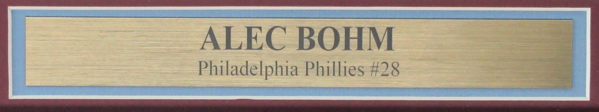 Alec Bohm Signed/Auto 8x10 Photo Philadelphia Phillies Framed Fanatics 190354