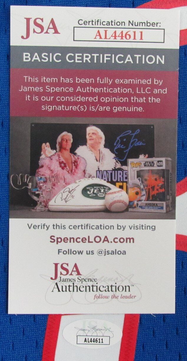 Allen Iverson HOF Autographed Royal Mitchell & Ness Jersey 76ers JSA 181842