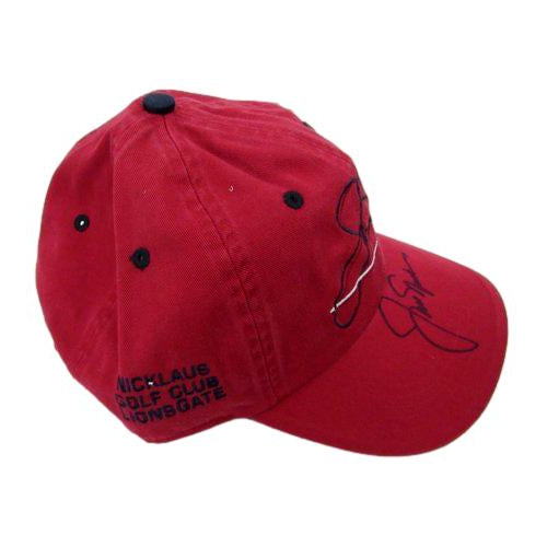 Jack Nicklaus Signed/Auto Red Nicklaus Golf Club Lionsgate Golf Hat JSA 190271