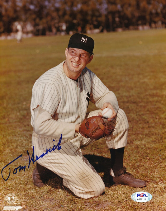 Tom Henrich New York Yankees Signed/Autographed 8x10 Photo PSA/DNA 164291