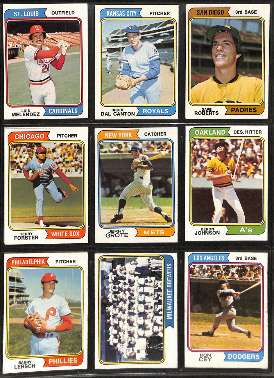 1974 Topps Baseball Card Complete Set w/Traded and Checklists (1-660+) 191954