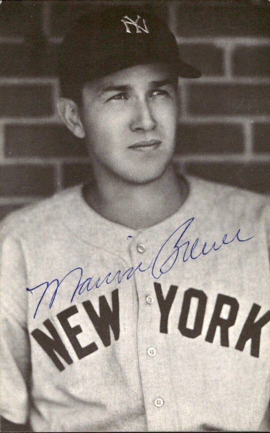 Marv Brevee New York Yankees d. 1991 Signed/Auto 3x5  Photo 177981