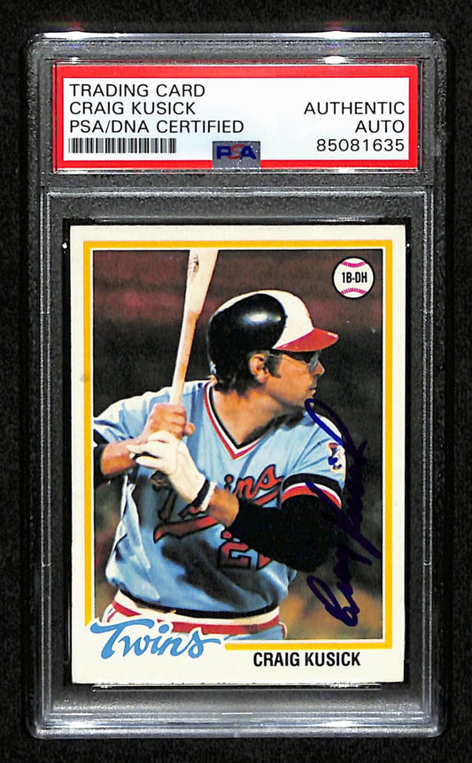 Craig Kusick Signed 1978 Topps Card #137 Minnesota Twins PSA/DNA 184549