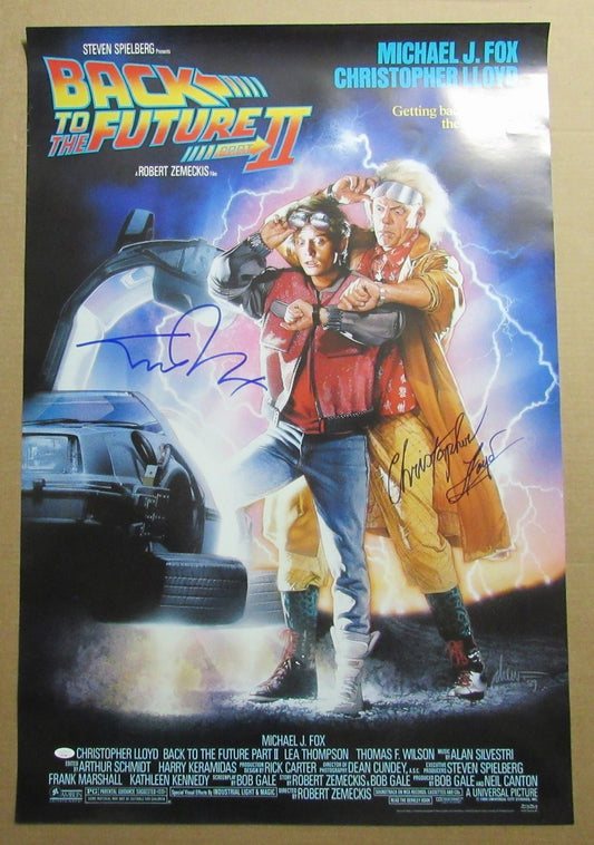 Michael J Fox/Christopher Lloyd Autographed 27x40 Poster "Back to Future II" JSA