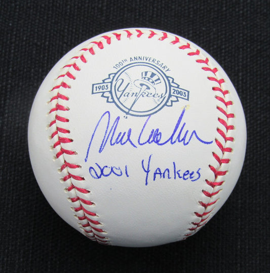 Mark Wohlers Signed/Auto Yankees 100th OML Baseball JSA Inscr 186924