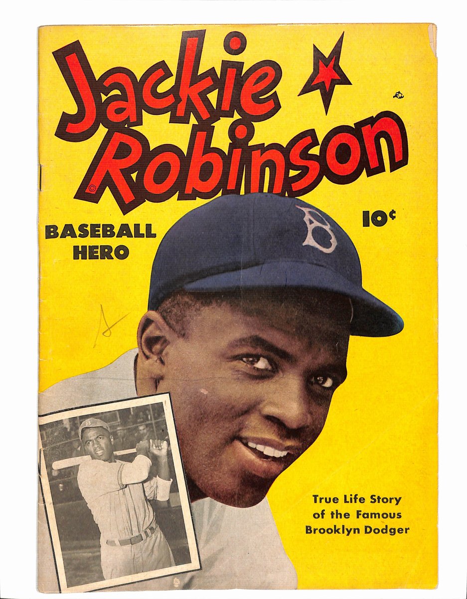 Jackie Robinson HOF Brooklyn Dodgers 1949 Rookie Comic Book Fawcett #1 180794