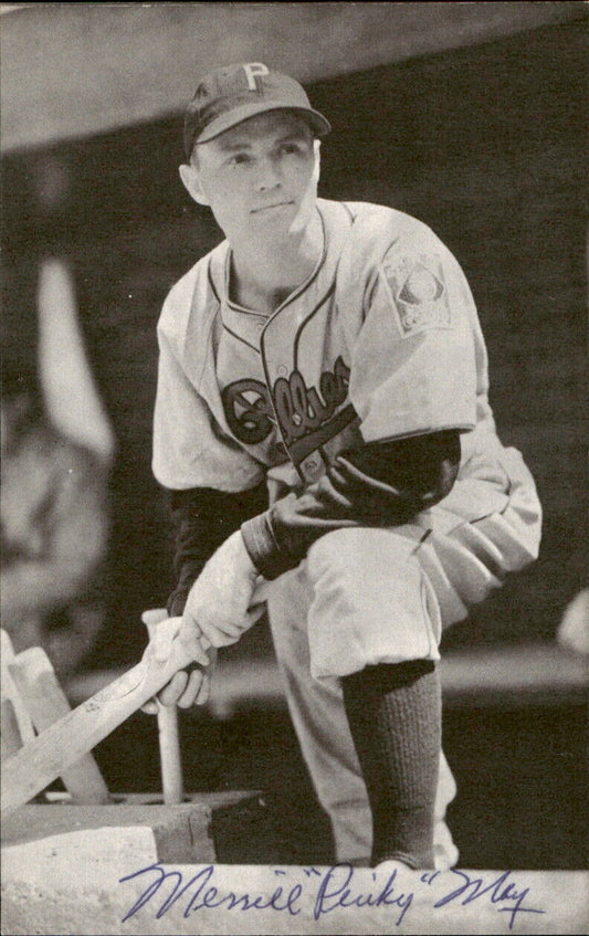 Pinky May Phillies d. 2000 Signed/Autographed 3x5  Photo 178611