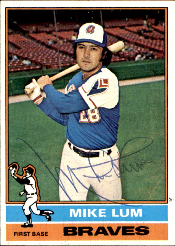Mike Lum Autographed 1976 TOPPS Card #208 Atlanta Braves 183470