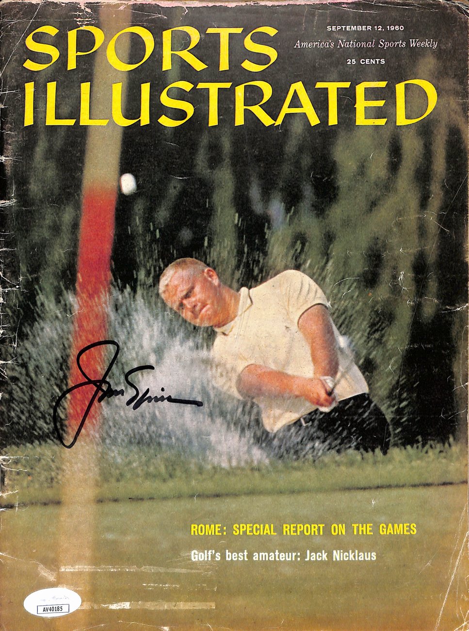 Jack Nicklaus Signed September 12, 1960 Sports Illustrated Magazine JSA 190323