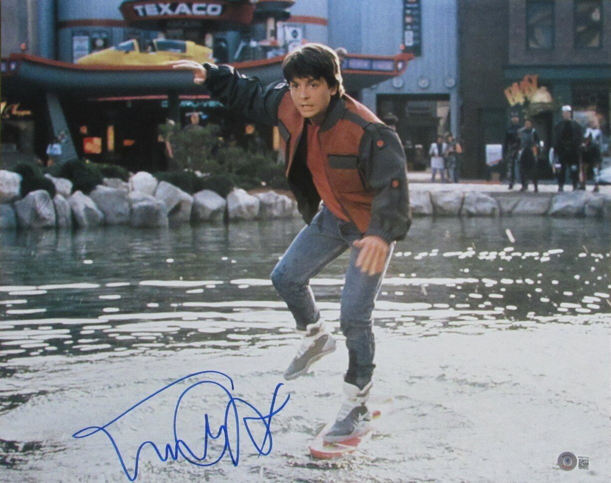 Michael J Fox "Back to the Future II" Signed/Auto 16x20 Photo Beckett 164146