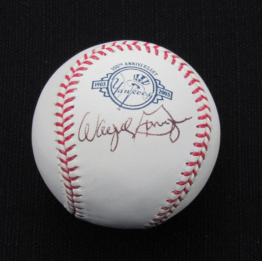 Wayne Granger Signed/Auto Yankees 100th OML Baseball JSA 186679