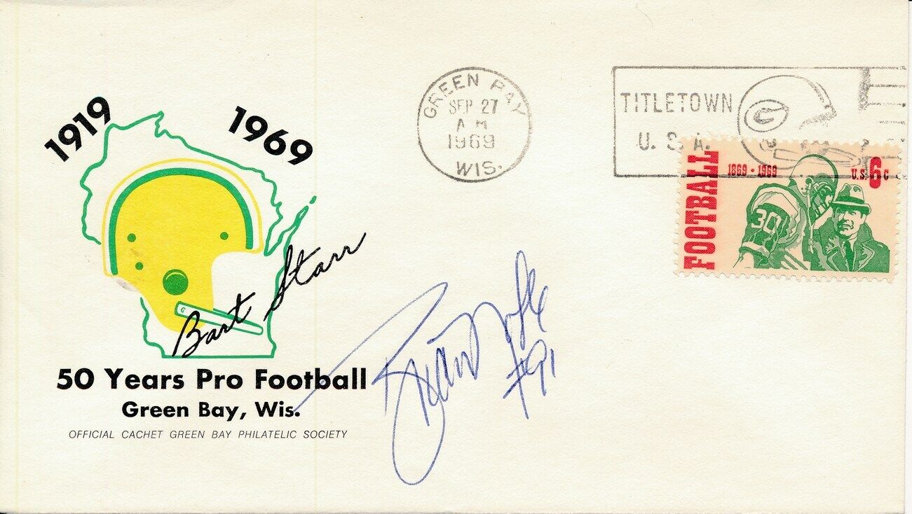 Brian Noble Green Bay Packers Signed 1969 First Day Cover/FDC 151310