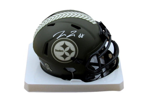 Pat Freiermuth Signed/Auto Salute To Service Mini Helmet Steelers Beckett 192178