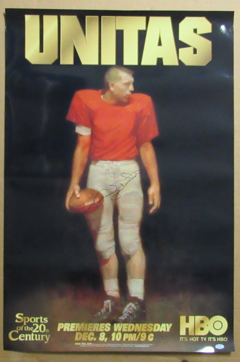 Johnny Unitas Signed/Autographed 27x40 "Unitas" Movie Poster PSA/DNA 190234