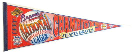 1996 Atlanta Braves World Series Baseball 30x12 Felt Pennant