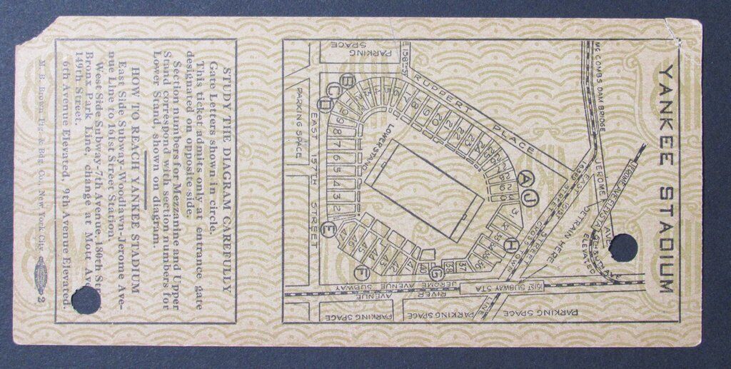 1930 U.S. Military Academy vs. Illinois Proof Ticket 11/8/30 Yankee Stadium