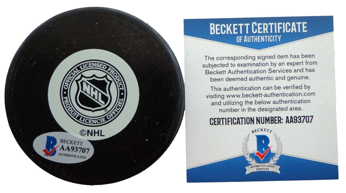 Noel Picard Autographed St. Louis Blues Hockey Puck Beckett 181039