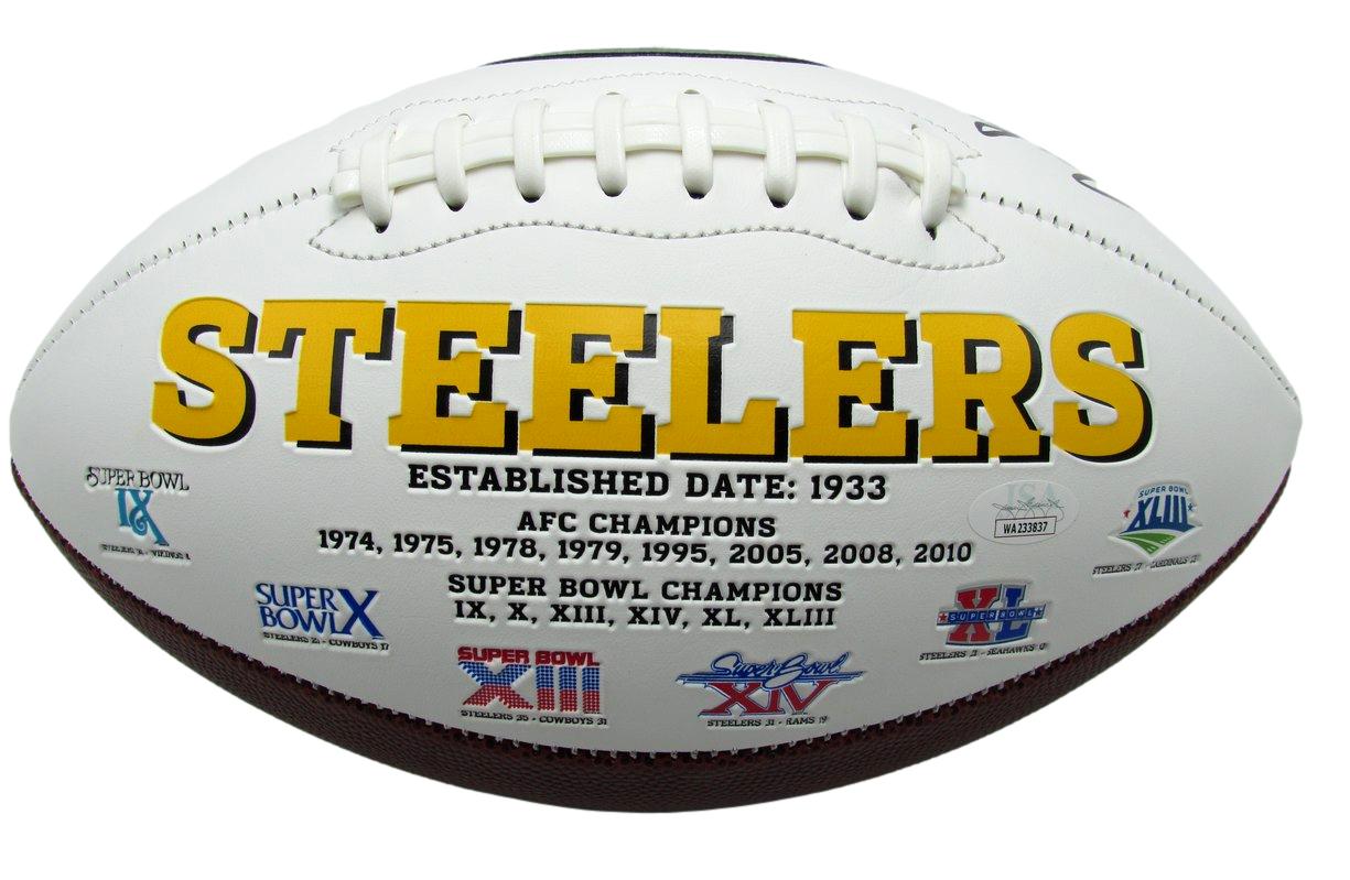 Jack Ham Pittsburgh Steelers HOF 88 Autographed/Signed Logo Football JSA 130899