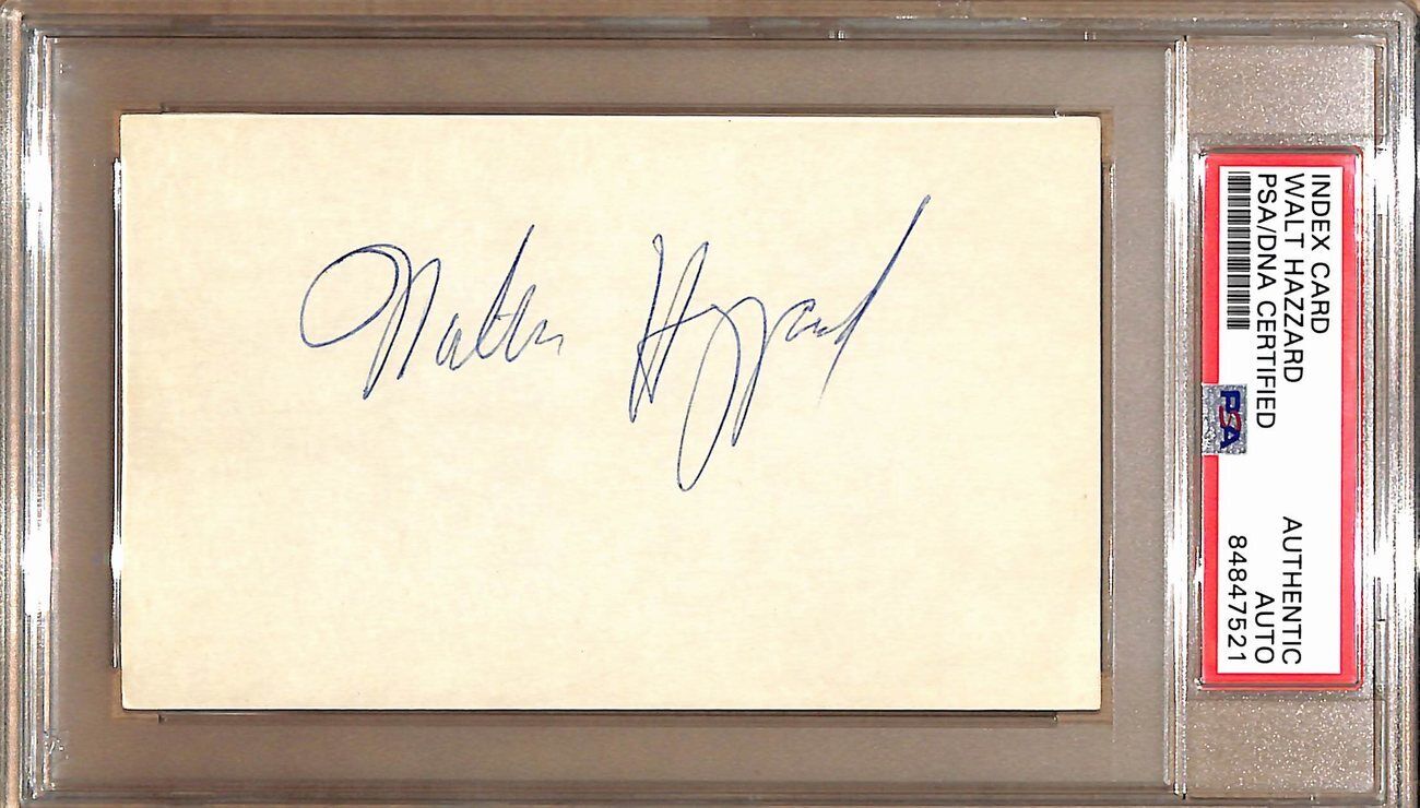 Walt Hazzard Autographed 3x5 Index Card Los Angeles Lakers PSA/DNA 178808